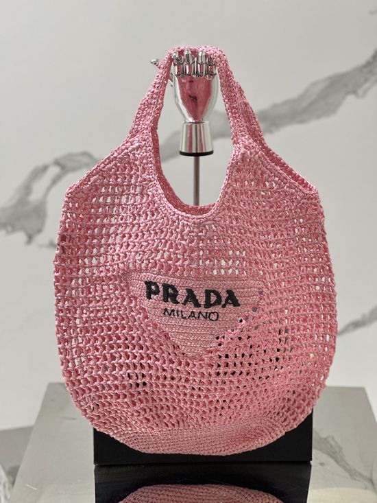 Prada Raffia Woven Tote Bag 1BG424