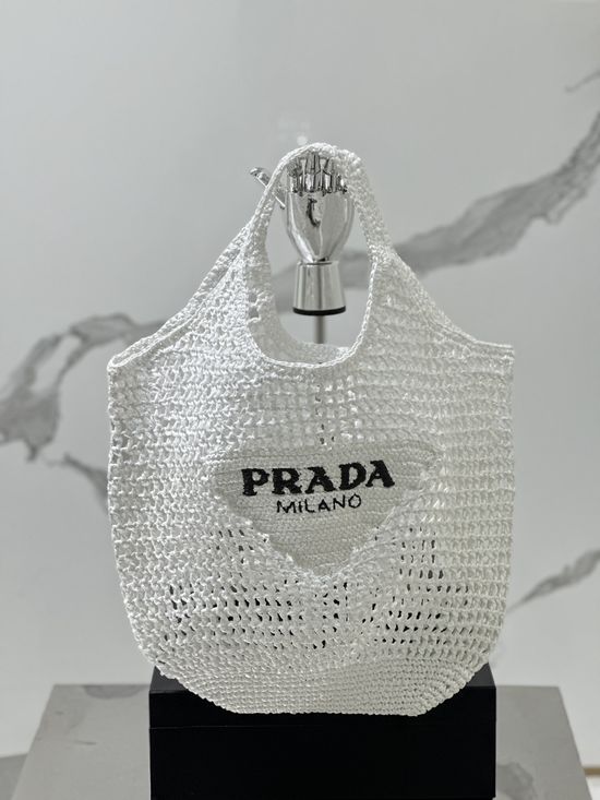 Prada Raffia Woven Tote Bag 1BG424