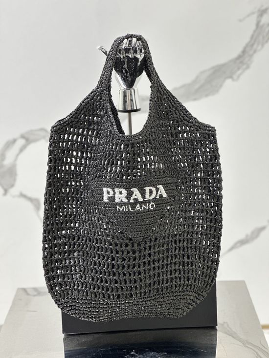 Prada Raffia Woven Tote Bag 1BG424