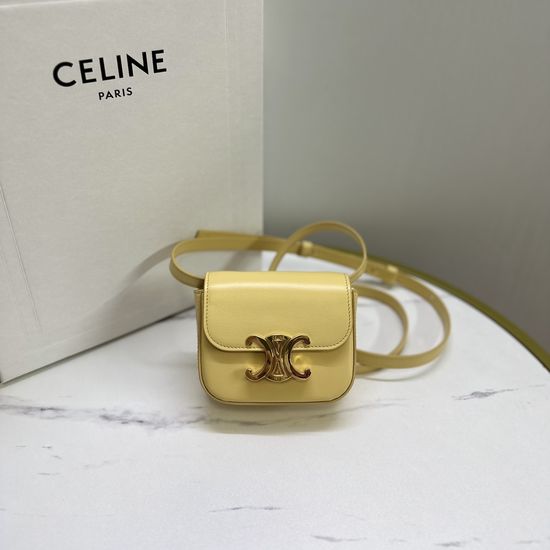 Celine Mini Pollen Yellow Crossbody Earphone Bag 101512