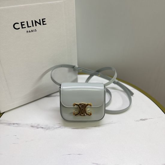 Celine Mini Soft Blue Crossbody Earphone Bag 101512