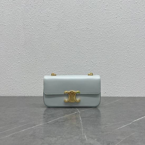 Celine Chain Shoulder Bag Icy Blue 197992