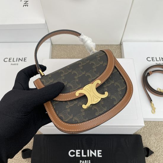Celine Mini Besace Triomphe Saddle Bag 110412