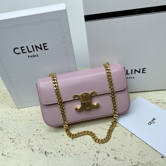 Celine Triomphe Canvas Leather Chain Bag 197993