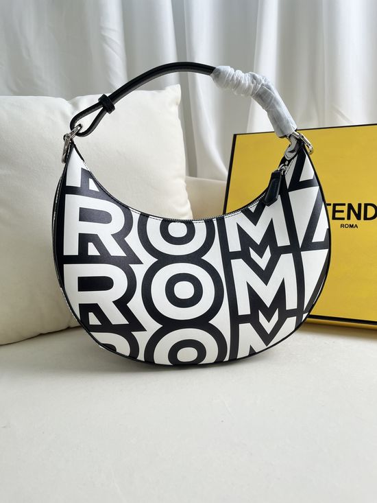 Fendi Fendigraphy Curved Underarm Bag 205