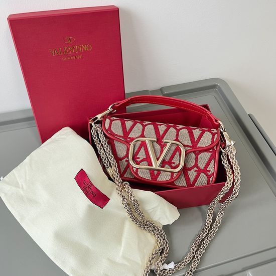 Valentino V Logo Mini Locò Leather Handbag 1133s