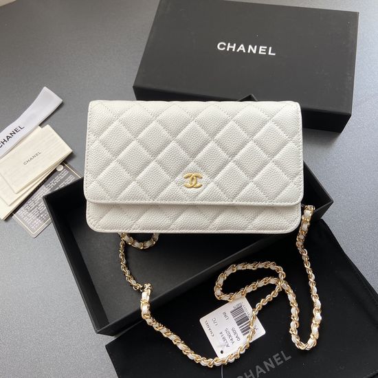 Chanel Wallet Grained Calfskin Leather Wallet A33814