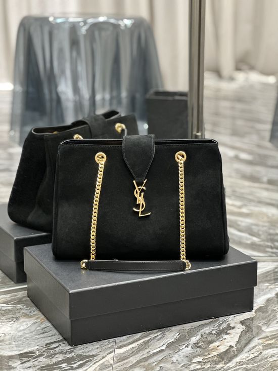Yves Saint Laurent Suede Large Tote Bag Classic Logo 668900