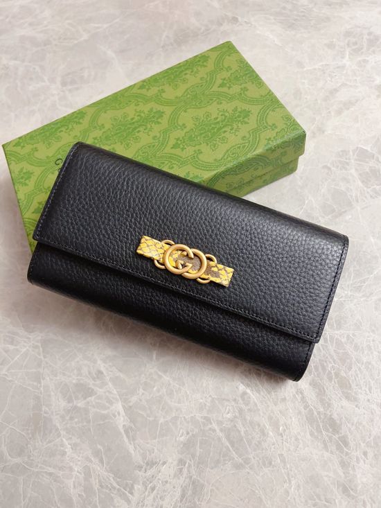 Gucci Python Bow Leather Wallet 750461
