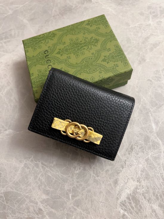 Gucci Bow Interlocking G Python Leather Wallet 746059