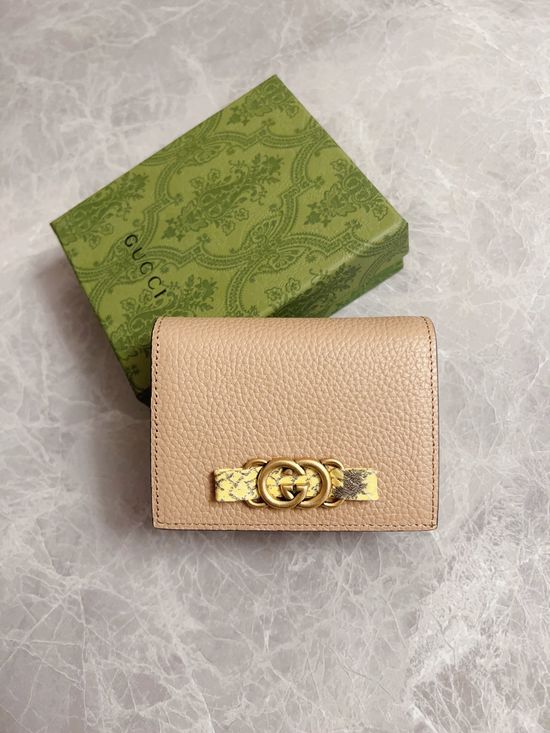 Gucci Bow Interlocking G Python Leather Wallet 746059