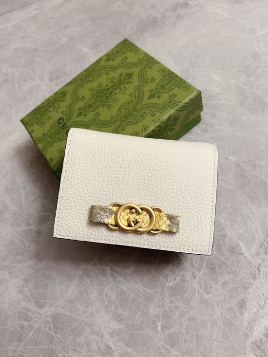 Gucci Bow Interlocking G Python Leather Wallet 746059
