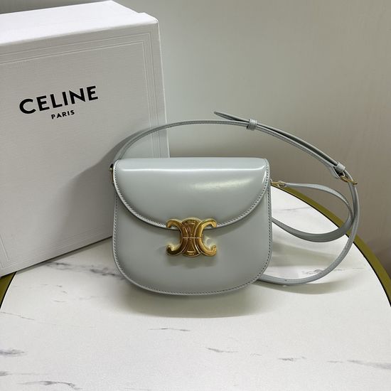 Celine Triomphe Saddle Bag 110413 Soft Blue