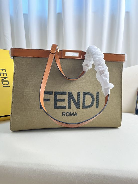 Fendi Peekaboo X-Tote Canvas Tote Bag 1819