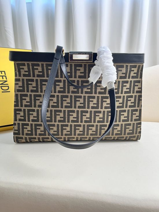 Fendi Peekaboo X-Tote Monogram Canvas Tote Bag 1819