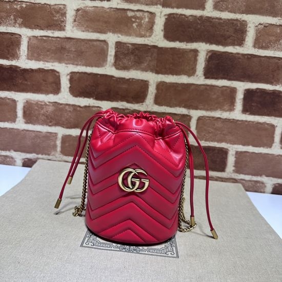 Gucci Bright Red Leather Crossbody Bag 575163