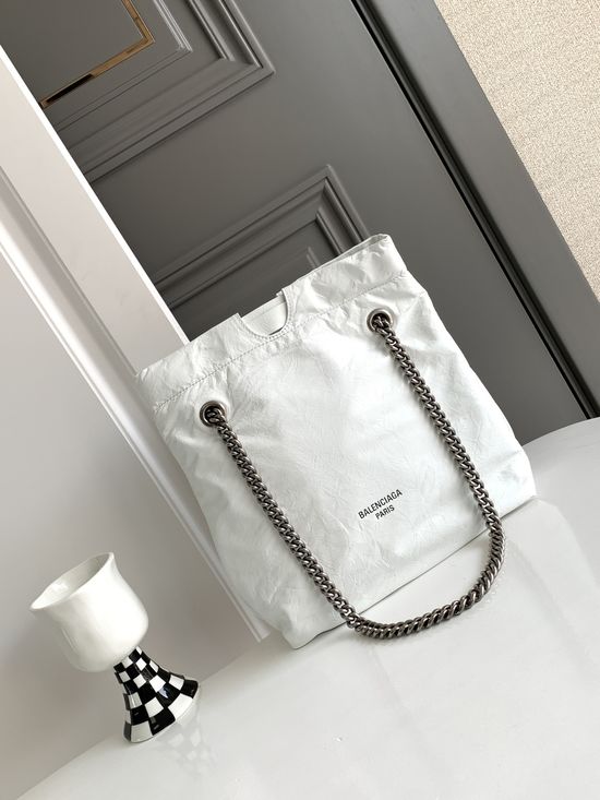 Balenciaga Crush Small Silver Hardware Messenger Bag 7850