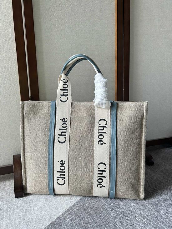 Chloe Woody Canvas Tote Bag 6064