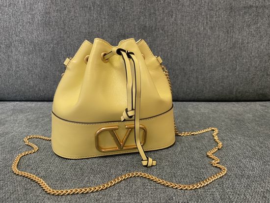 Valentino Mini Lambskin Bucket Bag 1188