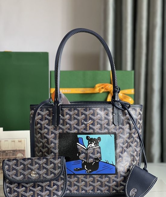 Goyard Anjou Mini Painted French Bulldog Bag 020660
