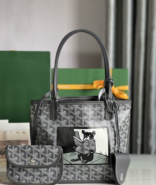 Goyard Anjou Mini Painted French Bulldog Bag 020660