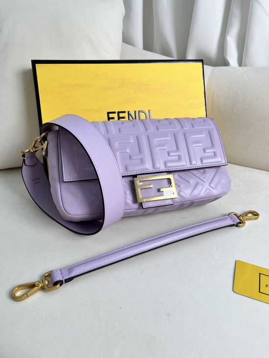 Fendi Baguette Nappa Leather Medium Bag 211