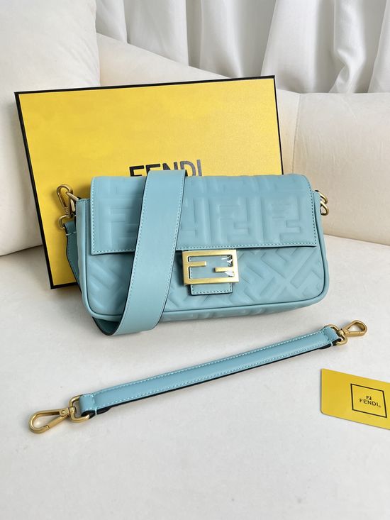 Fendi Baguette Nappa Leather Medium Bag 211