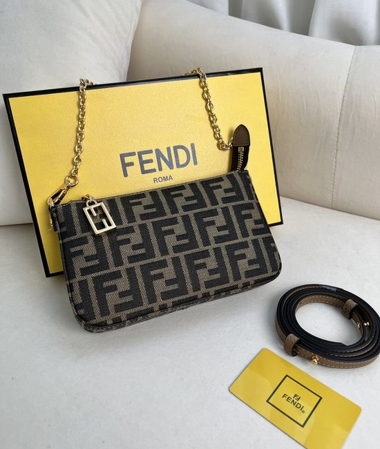 Fendi Classic FF Mahjong Bag with Dual Straps 889