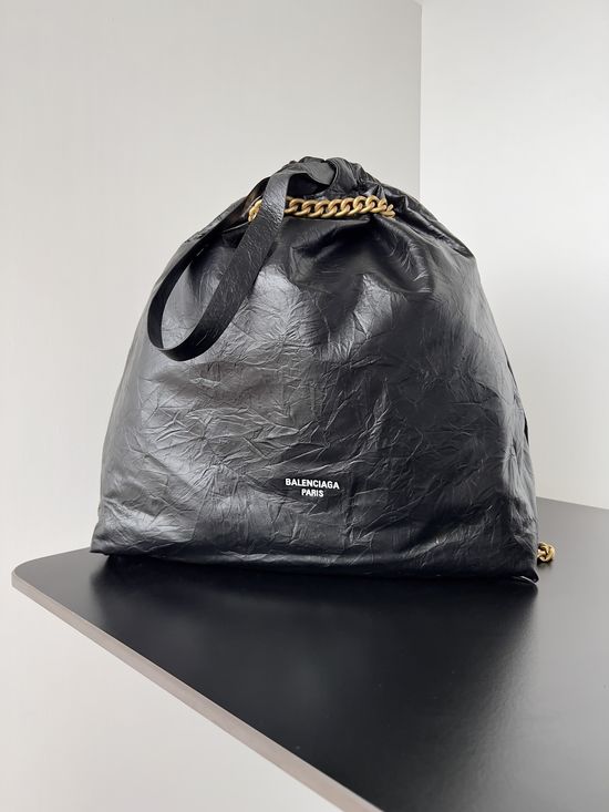 Balenciaga Small Trash Bag Handbag in Calfskin