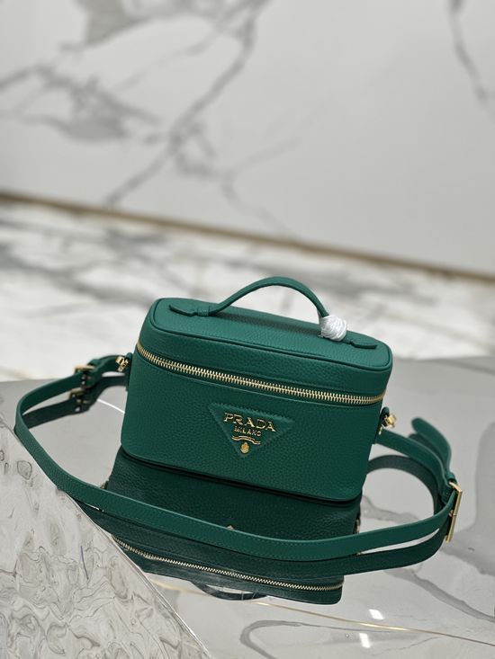 Prada Cosmetic Box Bag with Metal Logo 1BH202