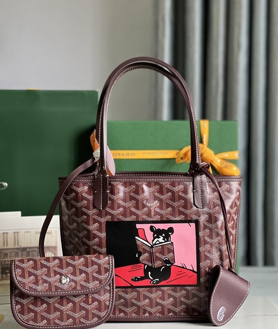 Goyard Anjou Mini Painted French Bulldog Bag 020660