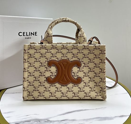 Celine Fabric Tote Bag 199162 Linen Printed