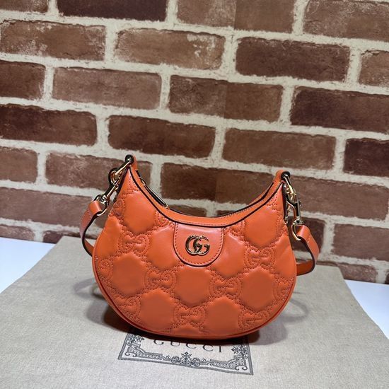 Gucci Handbag Orange Leather Model 739736