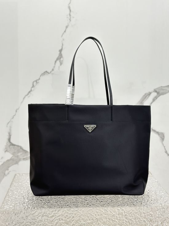 Prada Recycled Nylon Saffiano Leather Tote Bag 1BG107