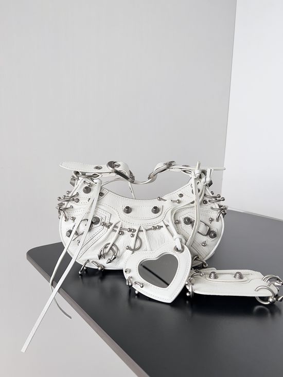 Balenciaga Le Cagole Runway Perforated Rivet Shoulder Bag 13481