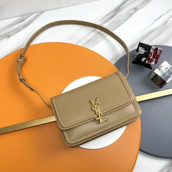 Yves Saint Laurent Solferino Box Leather Shoulder Bag 634305.Zx