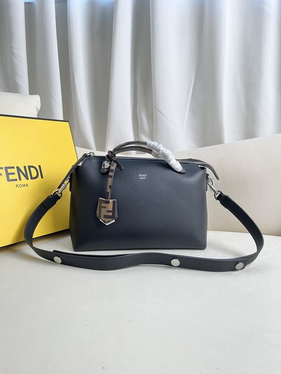 Fendi BY THE WAY Black Boston Handbag 2303