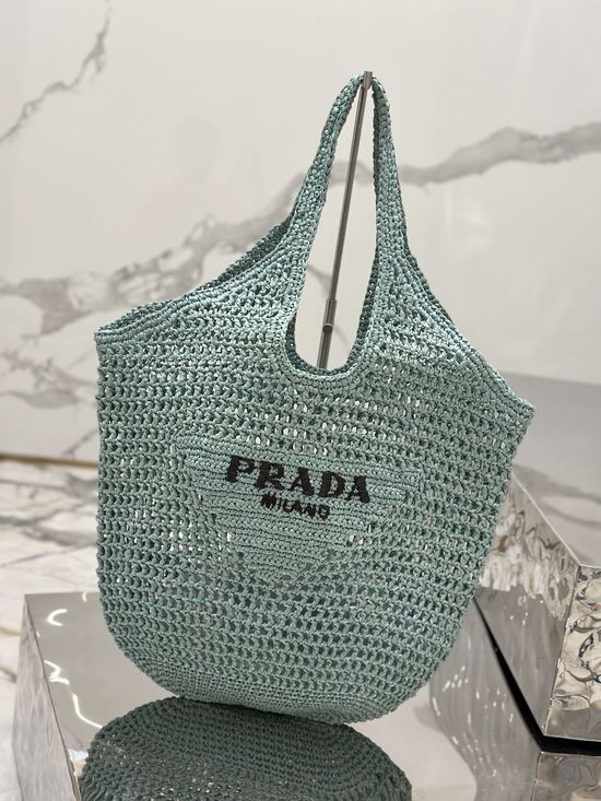 Prada Raffia Woven Tote Bag 1BG424