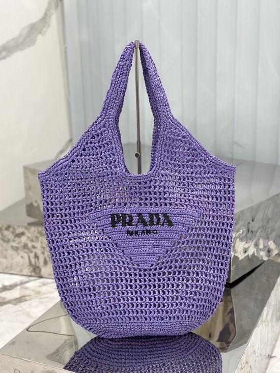 Prada Raffia Woven Tote Bag 1BG424