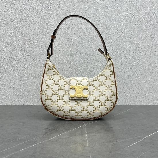 Celine Ava Shoulder Bag Logo Print 114493