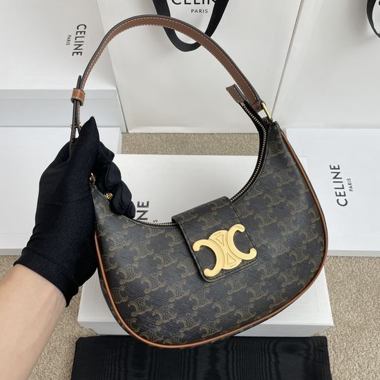 Celine AVA TRIOMPHE Printed Calfskin Handbag 114492