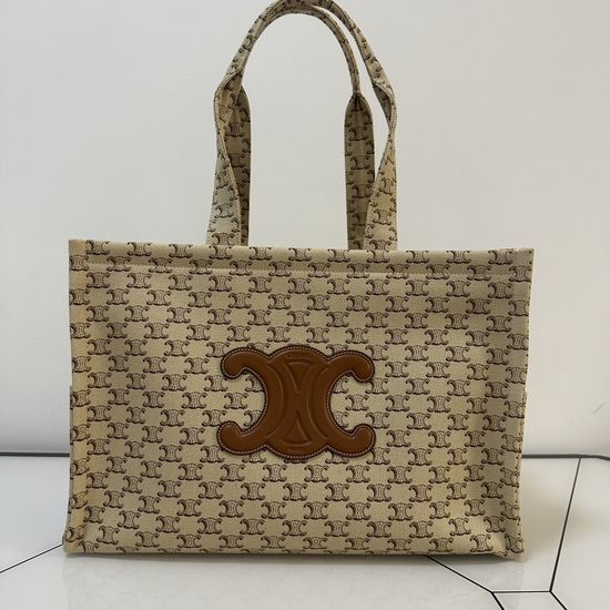 Celine Monogram Printed Fabric Large Tote Bag 196762