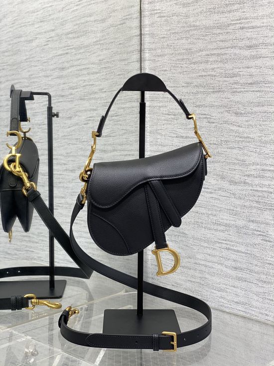 Christian Dior Saddle Small Black Bag 3397