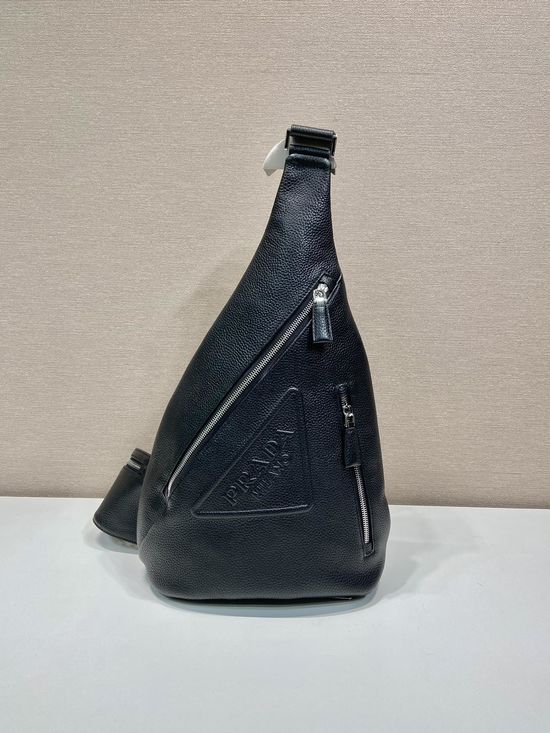 Prada Leather Chest Bag Adjustable Nylon Strap 2VZ092
