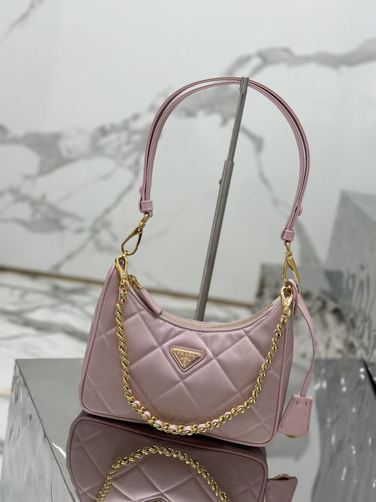 Prada Hobo Quilted Nylon Shoulder Bag 1BC204