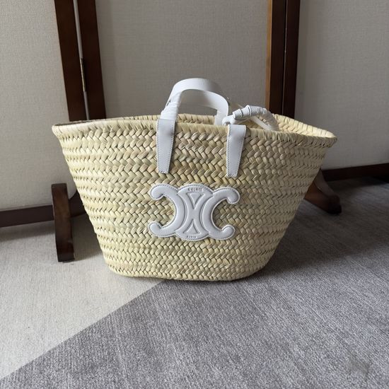 Celine Teen Triomphe Raffia Basket Bag 194002