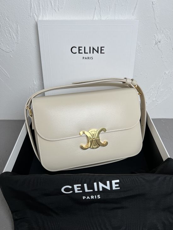 Celine Triomphe Classic Leather Shoulder Bag 187366