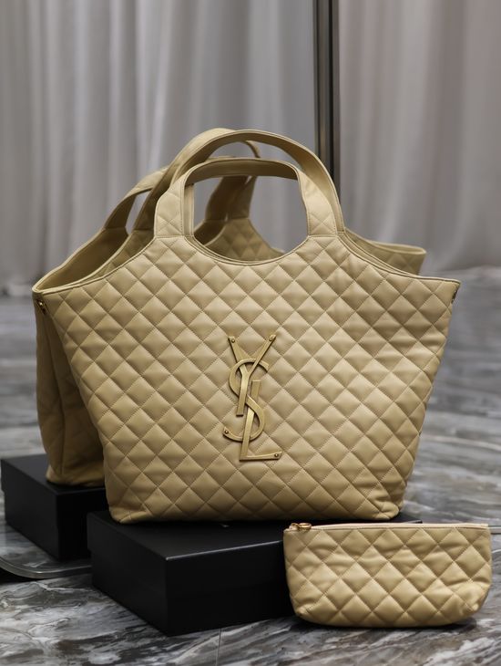 Yves Saint Laurent Icare Nappa Leather Tote Bag 698651
