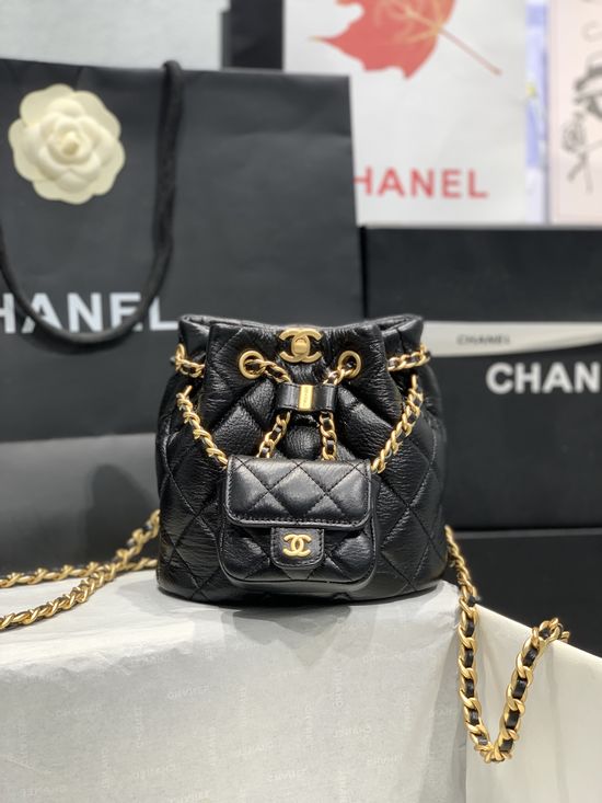 Chanel 23A Lambskin Drawstring Backpack AS3947