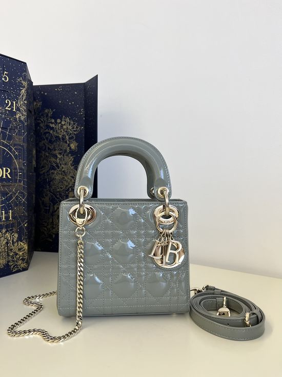 Christian Dior Classic Lady Patent Leather Bag 13696